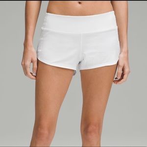 White Speed Up Low-Rise Lined Short 2.5”
